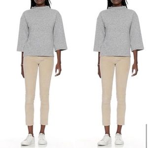 Banana Republic Brushed Jersey Mock-Neck Top